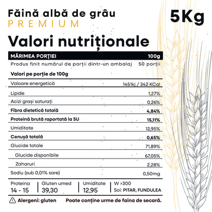 Făină albă de grâu PREMIUM
