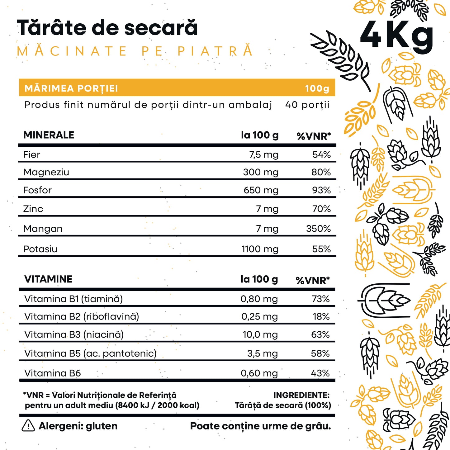 Tărâțe integrale de secară